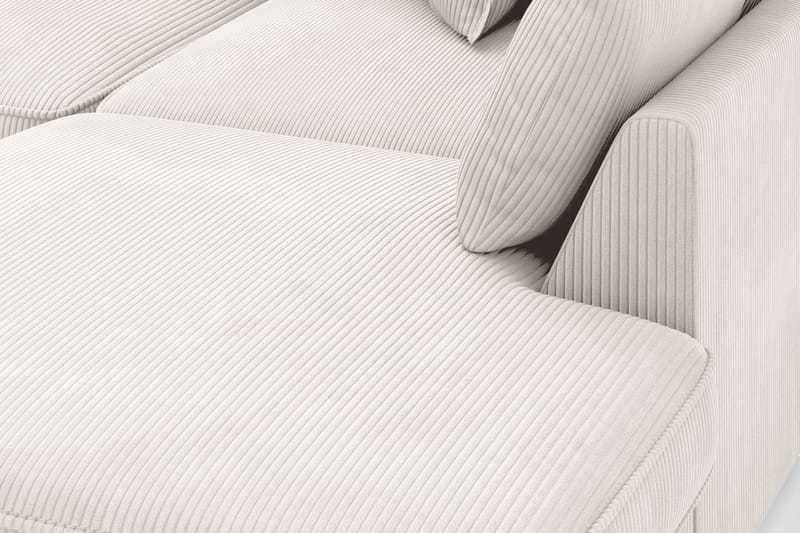 Rossita Lyx 4-sits Extra djup Soffa med Schäslong Höger - Offwhite Manchester - Möbler - Vardagsrum - Soffor - Sammetssoffor