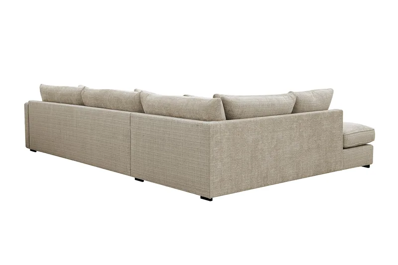 Rossita Lyx 4-sits Extra djup Soffa med Schäslong Vänster - Beige Chenille - Möbler - Vardagsrum - Soffor - Sammetssoffor