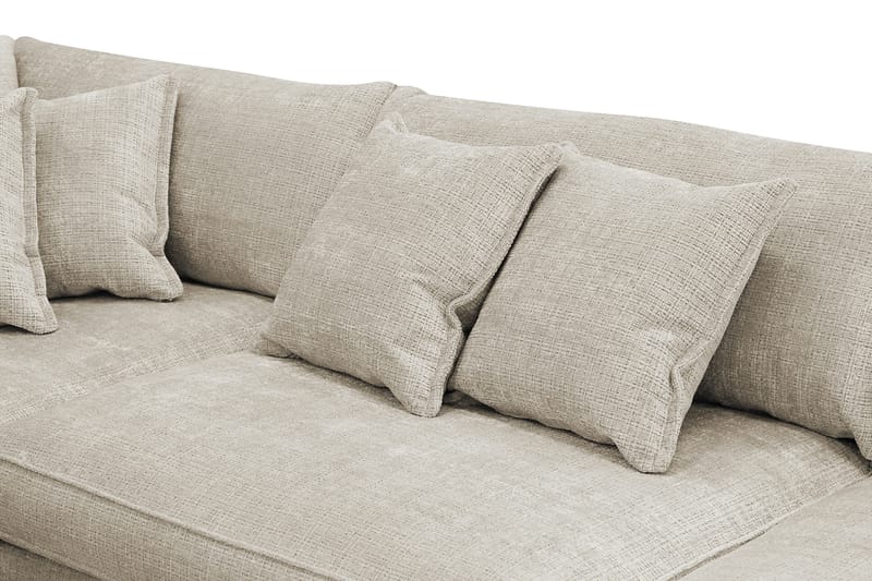 Rossita Lyx 4-sits Extra djup Soffa med Schäslong Vänster - Beige Chenille - Möbler - Vardagsrum - Soffor - Divansoffa & schäslong
