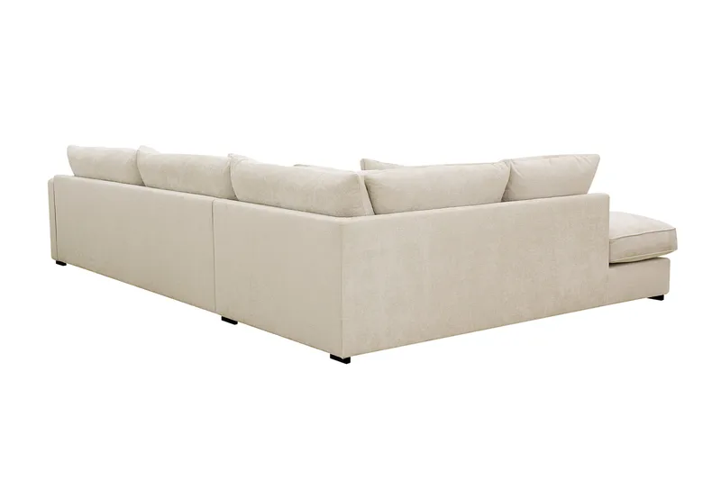 Rossita Lyx 4-sits Extra djup Soffa med Schäslong Vänster - Beige Chenille - Möbler - Vardagsrum - Soffor - Divansoffa & schäslong