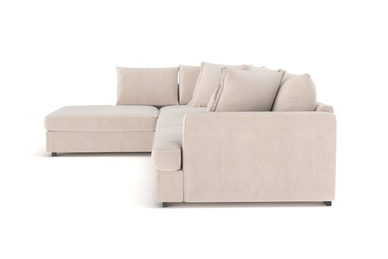 Rossita Lyx 4-sits Extra djup Soffa med Schäslong Vänster - Beige Chenille - Möbler - Vardagsrum - Soffor - Sammetssoffor