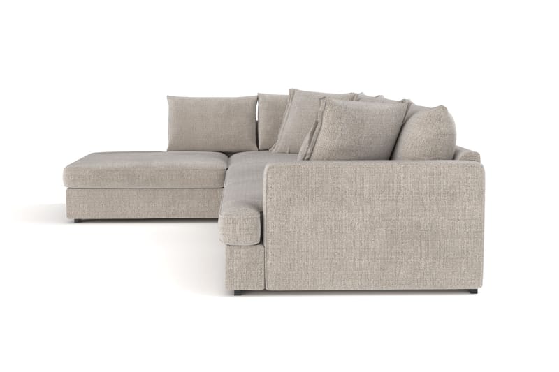 Rossita Lyx 4-sits Extra djup Soffa med Schäslong Vänster - Beige Chenille - Möbler - Vardagsrum - Soffor - Sammetssoffor