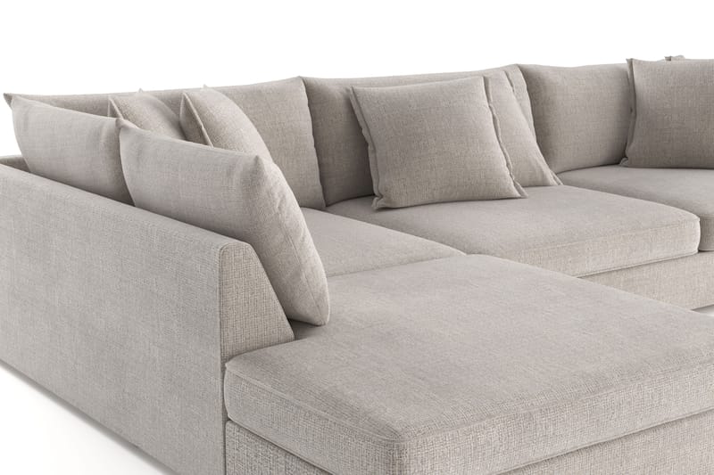 Rossita Lyx 4-sits Extra djup Soffa med Schäslong Vänster - Beige Chenille - Möbler - Vardagsrum - Soffor - Sammetssoffor