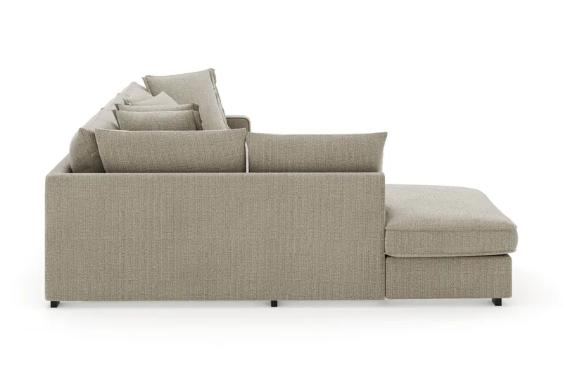 Rossita Lyx 4-sits Extra djup Soffa med Schäslong Vänster - Beige Chenille - Möbler - Vardagsrum - Soffor - Sammetssoffor