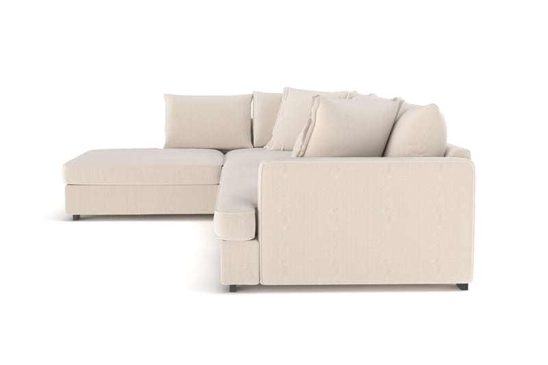 Rossita Lyx 4-sits Extra djup Soffa med Schäslong Vänster - Beige Manchester - Möbler - Vardagsrum - Soffor - Sammetssoffor