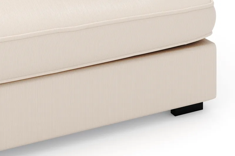 Rossita Lyx 4-sits Extra djup Soffa med Schäslong Vänster - Beige Manchester - Möbler - Vardagsrum - Soffor - Sammetssoffor