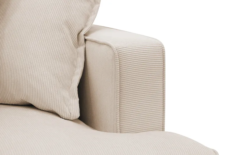 Rossita Lyx 4-sits Extra djup Soffa med Schäslong Vänster - Beige Manchester - Möbler - Vardagsrum - Soffor - Divansoffa & schäslong