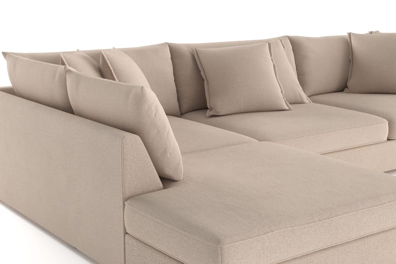 Rossita Lyx 4-sits Extra djup Soffa med Schäslong Vänster - Beige Tyg - Möbler - Vardagsrum - Soffor - Divansoffa & schäslong