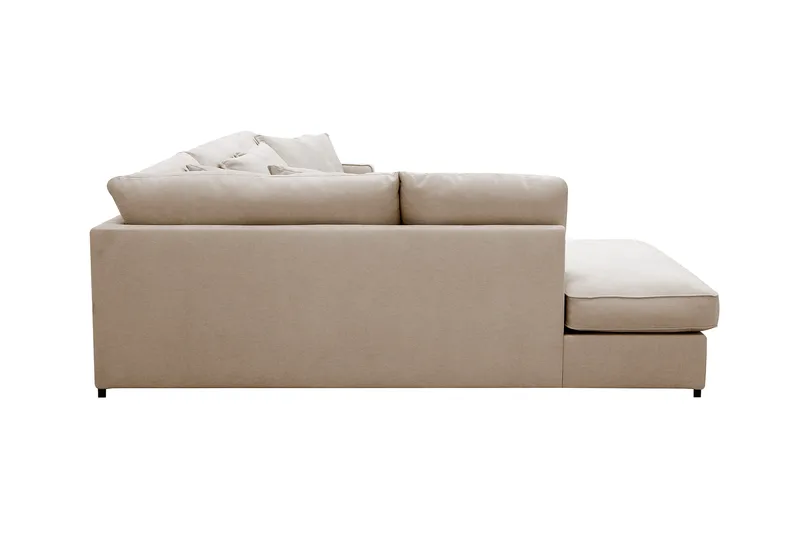 Rossita Lyx 4-sits Extra djup Soffa med Schäslong Vänster - Beige Tyg - Möbler - Vardagsrum - Soffor - Divansoffa & schäslong