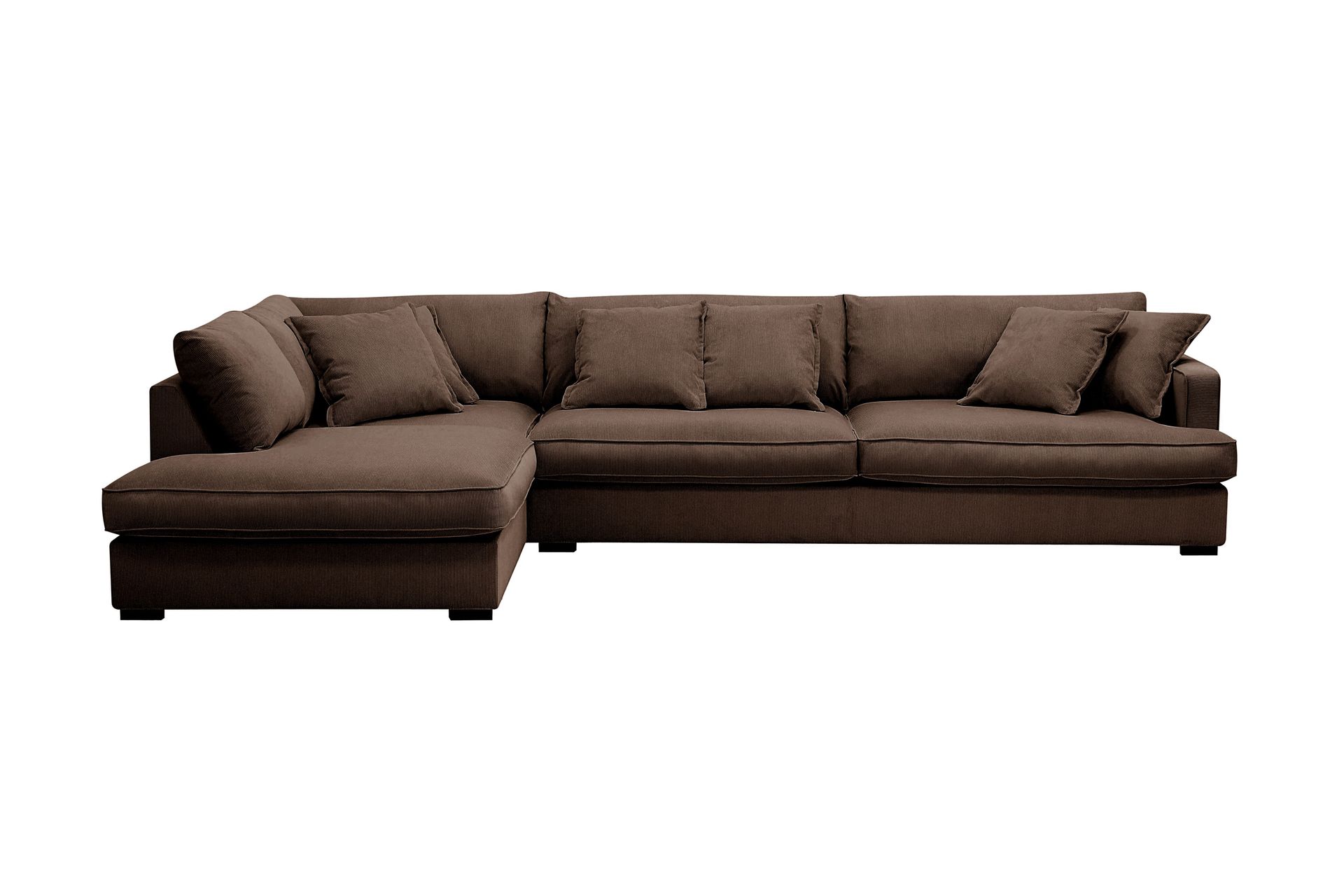 Rossita Lyx 4-sits Extra djup Soffa med Sch&auml;slong V&auml;nster - Brun Manchester