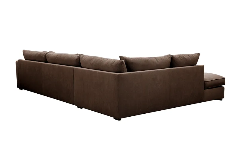 Rossita Lyx 4-sits Extra djup Soffa med Schäslong Vänster - Brun Manchester - Möbler - Vardagsrum - Soffor - Divansoffa & schäslong