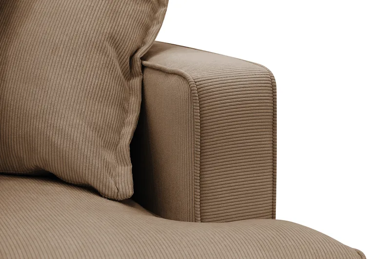 Rossita Lyx 4-sits Extra djup Soffa med Schäslong Vänster - Brun Manchester - Möbler - Vardagsrum - Soffor - Divansoffa & schäslong