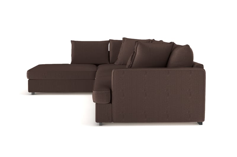 Rossita Lyx 4-sits Extra djup Soffa med Schäslong Vänster - Brun Manchester - Möbler - Vardagsrum - Soffor - Sammetssoffor