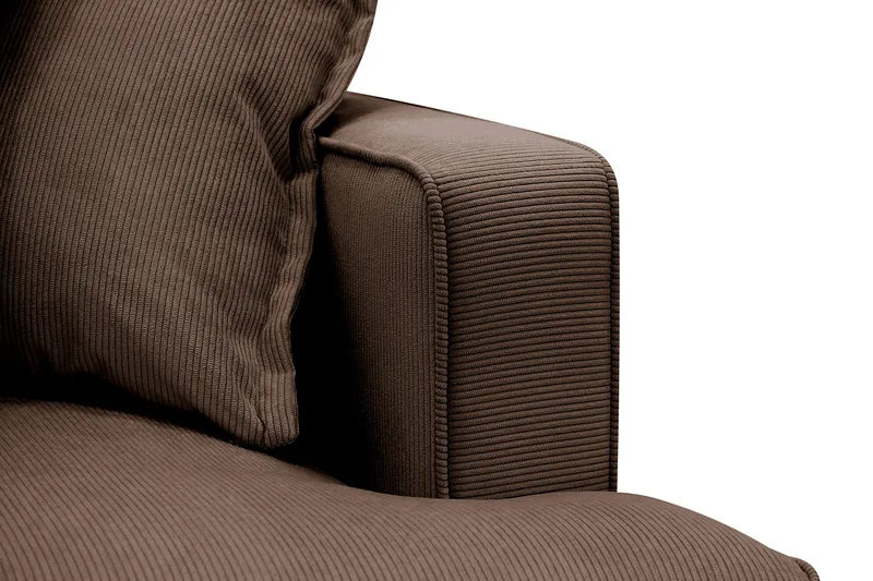 Rossita Lyx 4-sits Extra djup Soffa med Schäslong Vänster - Brun Manchester - Möbler - Vardagsrum - Soffor - Sammetssoffor