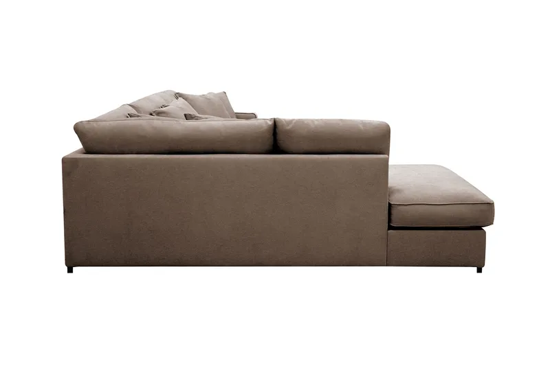 Rossita Lyx 4-sits Extra djup Soffa med Schäslong Vänster - Brun Tyg - Möbler - Vardagsrum - Soffor - Divansoffa & schäslong