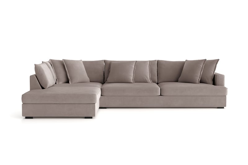 Rossita Lyx 4-sits Extra djup Soffa med Schäslong Vänster - Brun Tyg - Möbler - Vardagsrum - Soffor - Divansoffa & schäslong