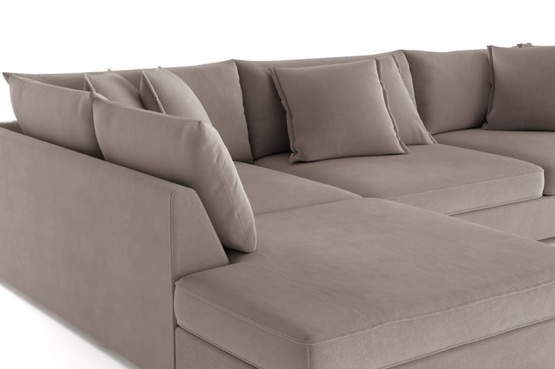 Rossita Lyx 4-sits Extra djup Soffa med Schäslong Vänster - Brun Tyg - Möbler - Vardagsrum - Soffor - Divansoffa & schäslong