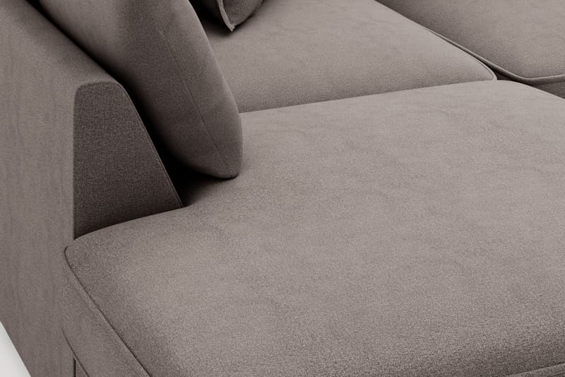 Rossita Lyx 4-sits Extra djup Soffa med Schäslong Vänster - Brun Tyg - Möbler - Vardagsrum - Soffor - Divansoffa & schäslong