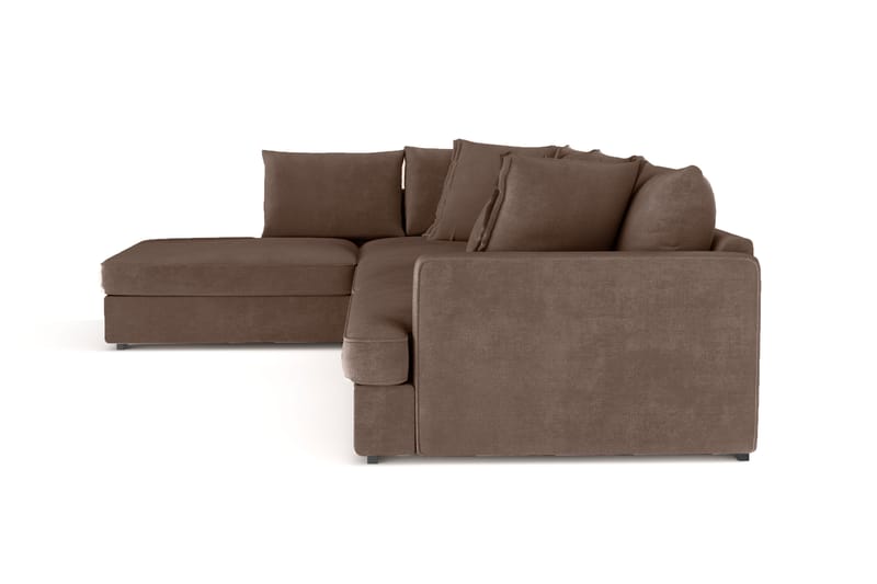 Rossita Lyx 4-sits Extra djup Soffa med Schäslong Vänster - Brun Tyg - Möbler - Vardagsrum - Soffor - Divansoffa & schäslong