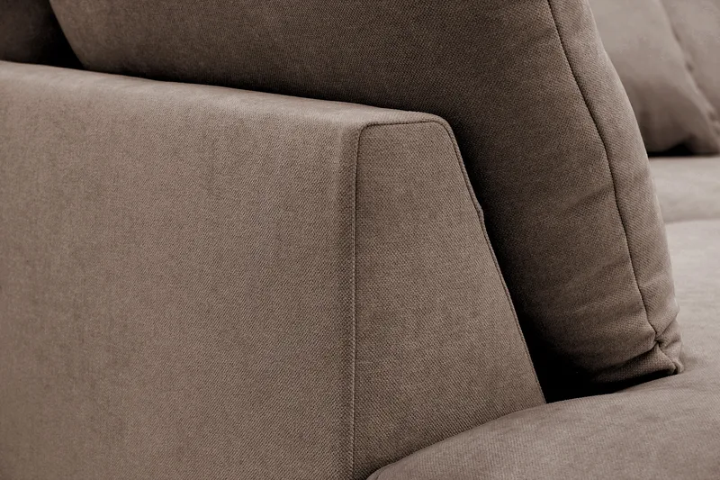 Rossita Lyx 4-sits Extra djup Soffa med Schäslong Vänster - Brun Tyg - Möbler - Vardagsrum - Soffor - Divansoffa & schäslong