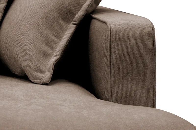 Rossita Lyx 4-sits Extra djup Soffa med Schäslong Vänster - Brun Tyg - Möbler - Vardagsrum - Soffor - Divansoffa & schäslong