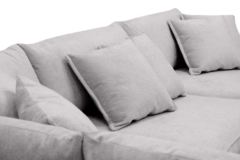 Rossita Lyx 4-sits Extra djup Soffa med Schäslong Vänster - Grå Chenille - Möbler - Vardagsrum - Soffor - Divansoffa & schäslong