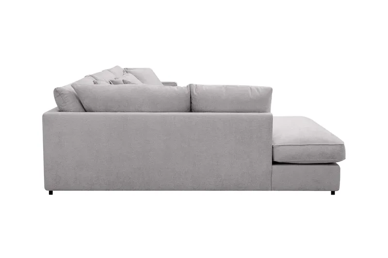 Rossita Lyx 4-sits Extra djup Soffa med Schäslong Vänster - Grå Chenille - Möbler - Vardagsrum - Soffor - Divansoffa & schäslong
