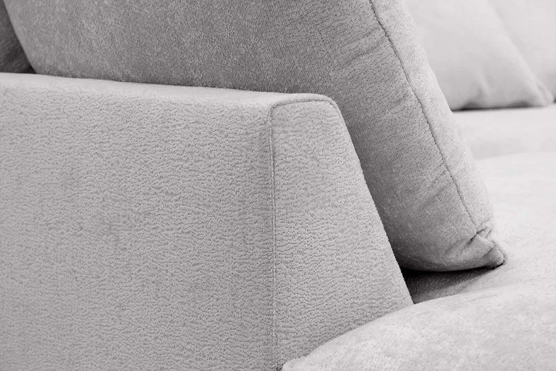 Rossita Lyx 4-sits Extra djup Soffa med Schäslong Vänster - Grå Chenille - Möbler - Vardagsrum - Soffor - Divansoffa & schäslong