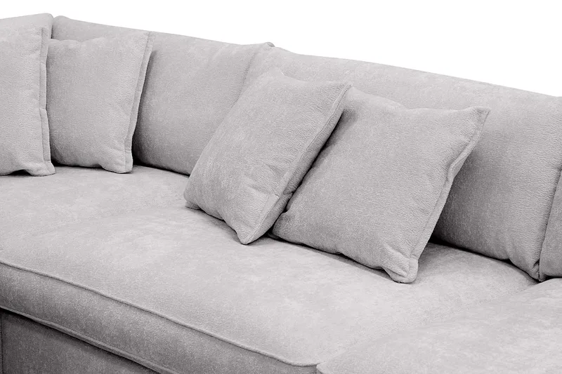 Rossita Lyx 4-sits Extra djup Soffa med Schäslong Vänster - Grå Chenille - Möbler - Vardagsrum - Soffor - Divansoffa & schäslong
