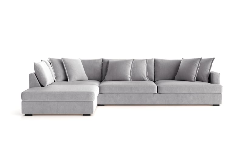 Rossita Lyx 4-sits Extra djup Soffa med Schäslong Vänster - Grå Chenille - Möbler - Vardagsrum - Soffor - Sammetssoffor