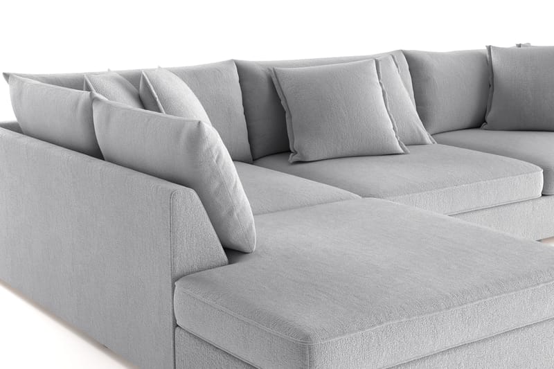 Rossita Lyx 4-sits Extra djup Soffa med Schäslong Vänster - Grå Chenille - Möbler - Vardagsrum - Soffor - Sammetssoffor