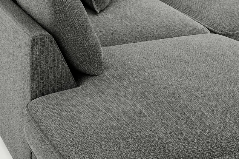 Rossita Lyx 4-sits Extra djup Soffa med Schäslong Vänster - Grå Chenille - Möbler - Vardagsrum - Soffor - Sammetssoffor