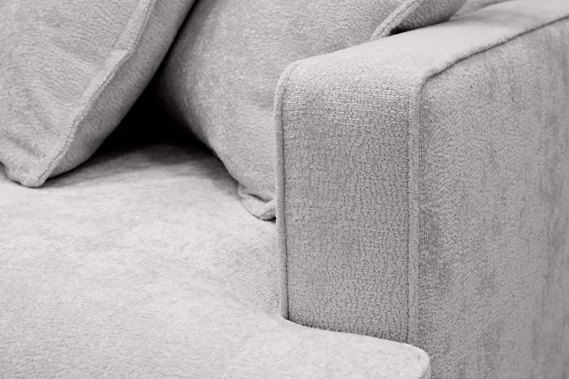 Rossita Lyx 4-sits Extra djup Soffa med Schäslong Vänster - Grå Chenille - Möbler - Vardagsrum - Soffor - Divansoffa & schäslong