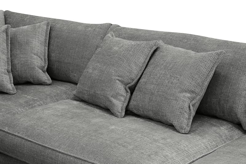 Rossita Lyx 4-sits Extra djup Soffa med Schäslong Vänster - Grå Chenille - Möbler - Vardagsrum - Soffor - Divansoffa & schäslong