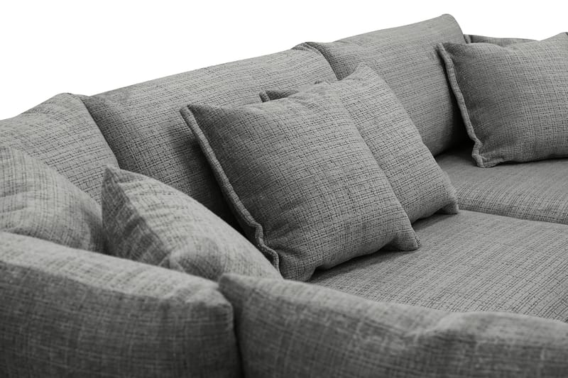 Rossita Lyx 4-sits Extra djup Soffa med Schäslong Vänster - Grå Chenille - Möbler - Vardagsrum - Soffor - Divansoffa & schäslong