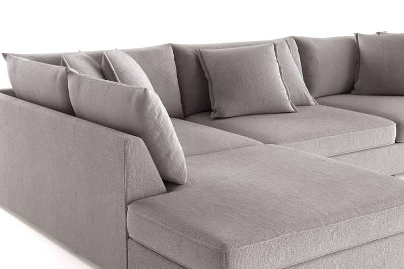 Rossita Lyx 4-sits Extra djup Soffa med Schäslong Vänster - Grå/Brun Chenille - Möbler - Vardagsrum - Soffor - Sammetssoffor