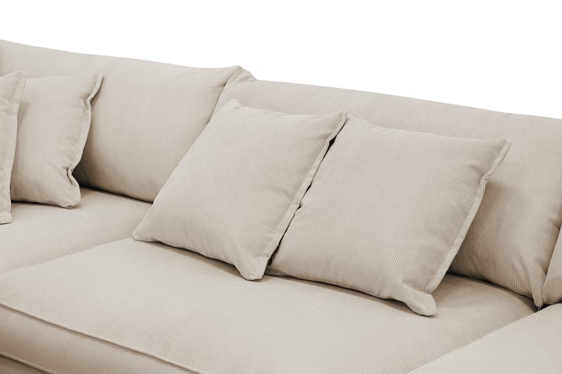 Rossita Lyx 4-sits Extra djup Soffa med Schäslong Vänster - Greige Manchester - Möbler - Vardagsrum - Soffor - Sammetssoffor