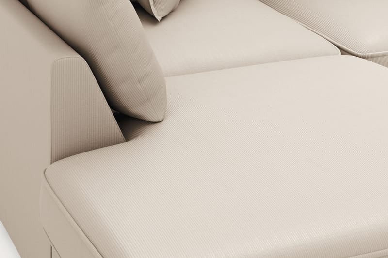 Rossita Lyx 4-sits Extra djup Soffa med Schäslong Vänster - Greige Manchester - Möbler - Vardagsrum - Soffor - Sammetssoffor