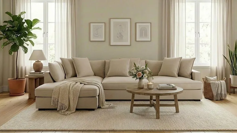 Rossita Lyx 4-sits Extra djup Soffa med Schäslong Vänster - Greige Manchester - Möbler - Vardagsrum - Soffor - Divansoffa & schäslong