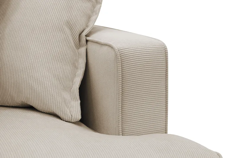 Rossita Lyx 4-sits Extra djup Soffa med Schäslong Vänster - Greige Manchester - Möbler - Vardagsrum - Soffor - Sammetssoffor