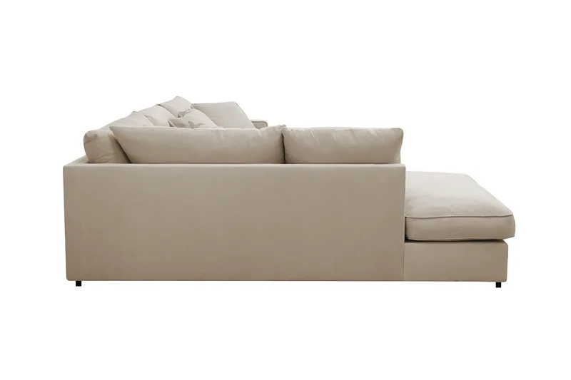 Rossita Lyx 4-sits Extra djup Soffa med Schäslong Vänster - Greige Manchester - Möbler - Vardagsrum - Soffor - Divansoffa & schäslong