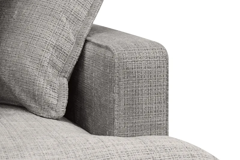 Rossita Lyx 4-sits Extra djup Soffa med Schäslong Vänster - Ljusgrå Chenille - Möbler - Vardagsrum - Soffor - Sammetssoffor