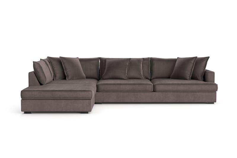 Rossita Lyx 4-sits Extra djup Soffa med Schäslong Vänster - Mörkgrå Manchester - Möbler - Vardagsrum - Soffor - Sammetssoffor