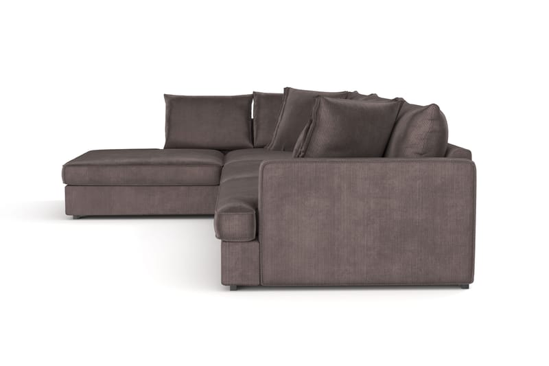 Rossita Lyx 4-sits Extra djup Soffa med Schäslong Vänster - Mörkgrå Manchester - Möbler - Vardagsrum - Soffor - Sammetssoffor