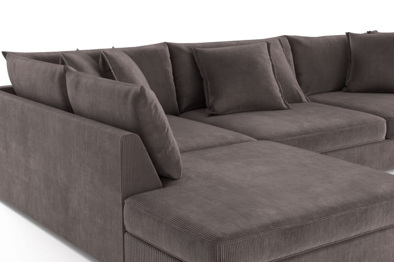 Rossita Lyx 4-sits Extra djup Soffa med Schäslong Vänster - Mörkgrå Manchester - Möbler - Vardagsrum - Soffor - Sammetssoffor