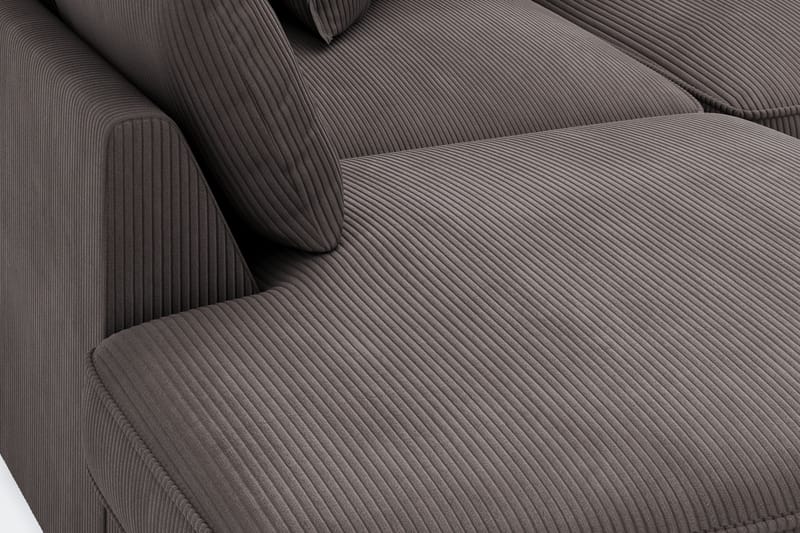 Rossita Lyx 4-sits Extra djup Soffa med Schäslong Vänster - Mörkgrå Manchester - Möbler - Vardagsrum - Soffor - Sammetssoffor