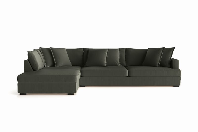 Rossita Lyx 4-sits Extra djup Soffa med Schäslong Vänster - Mörkgrön Manchester - Möbler - Vardagsrum - Soffor - Sammetssoffor