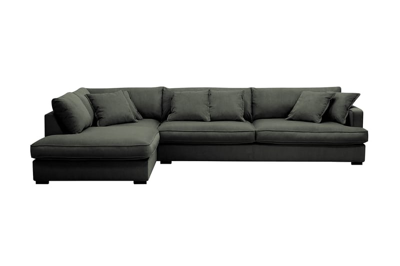 Rossita Lyx 4-sits Extra djup Soffa med Schäslong Vänster, Mörkgrön Manchester