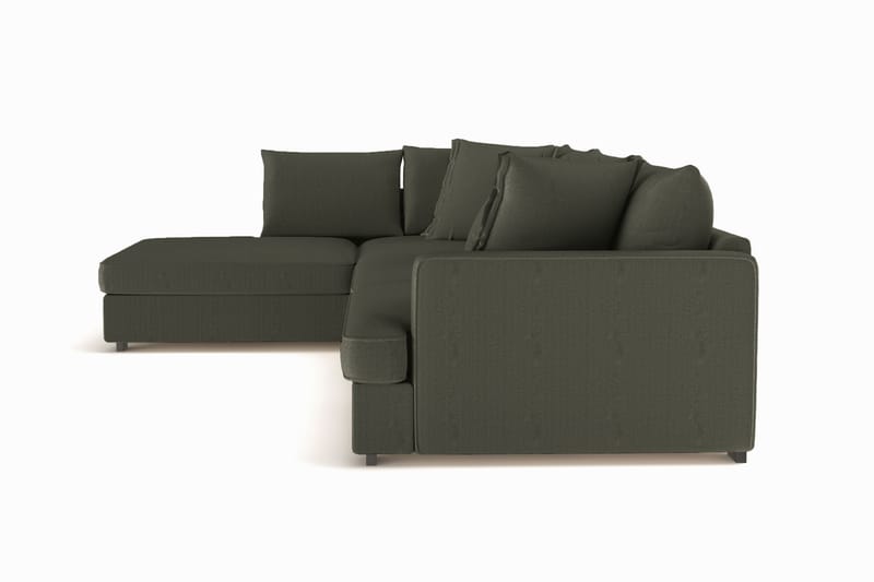 Rossita Lyx 4-sits Extra djup Soffa med Schäslong Vänster - Mörkgrön Manchester - Möbler - Vardagsrum - Soffor - Sammetssoffor