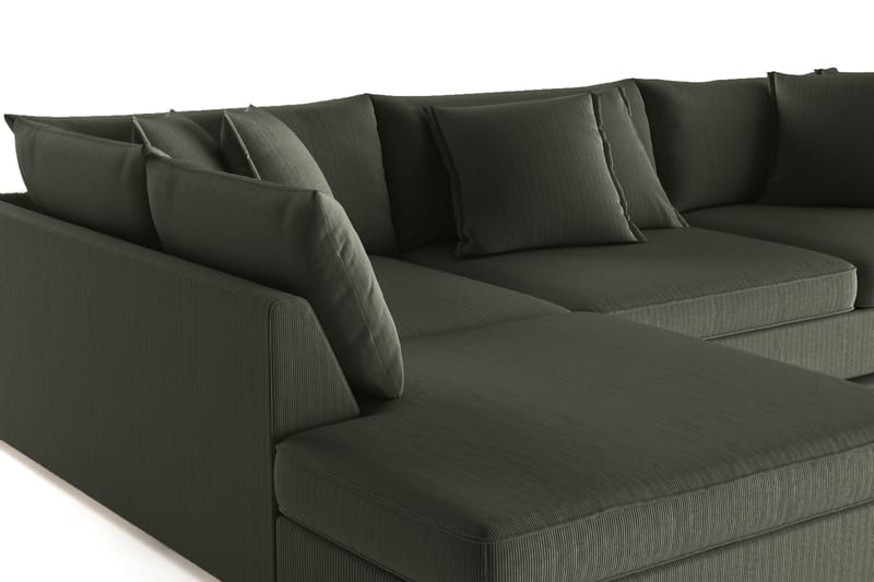 Rossita Lyx 4-sits Extra djup Soffa med Schäslong Vänster - Mörkgrön Manchester - Möbler - Vardagsrum - Soffor - Sammetssoffor